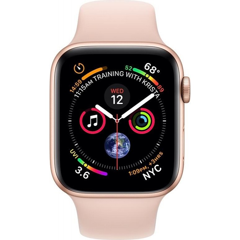 Apple Watch 4 GPS + Cellular 44mm Gold Aluminum Case with Pink Sand Sport Band (MTV02, MTVW2) б/у